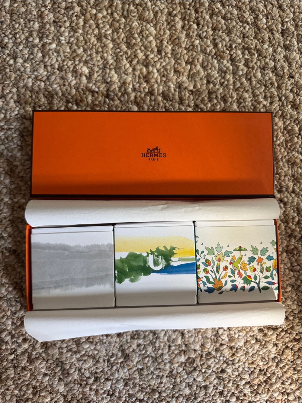 Hermès Les Jardins 3 soaps gift set